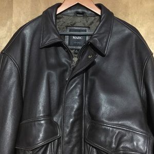Andrew Marc Dark Brown Leather Jacket